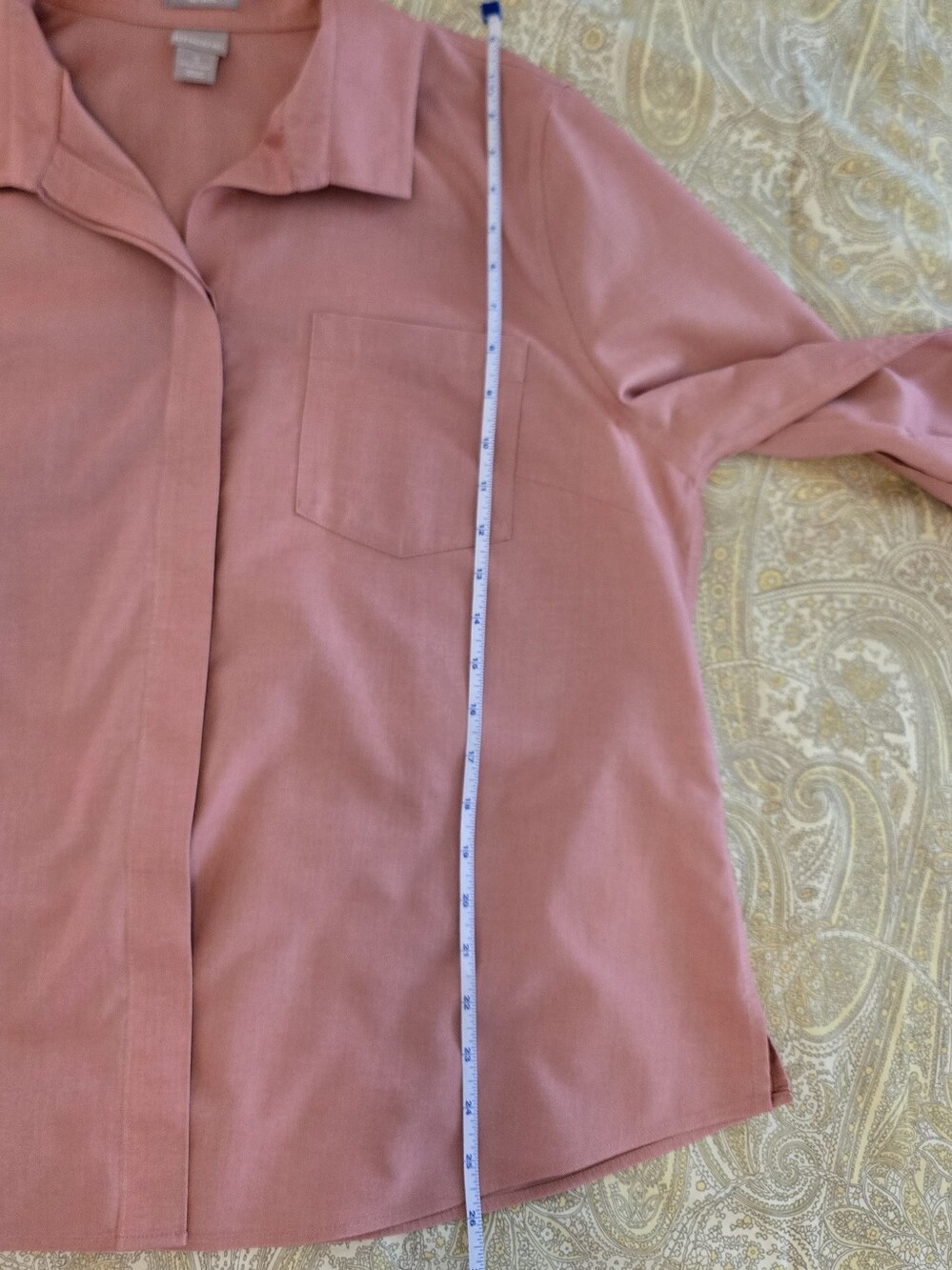 Chicos Button Down Shirt Size 3 - Picture 5 of 8